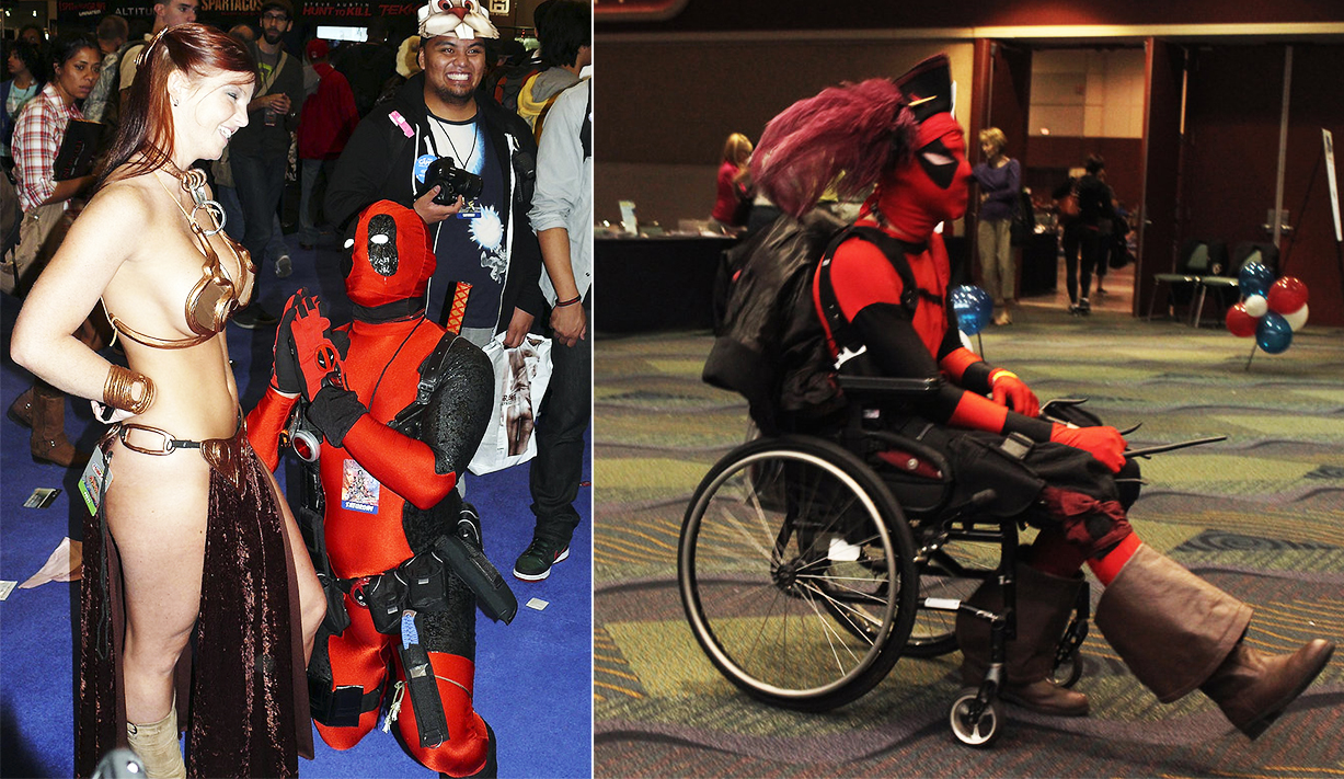 leia-organa-e-deadpool-cosplay-cadeirante-amigos-cadeirantes